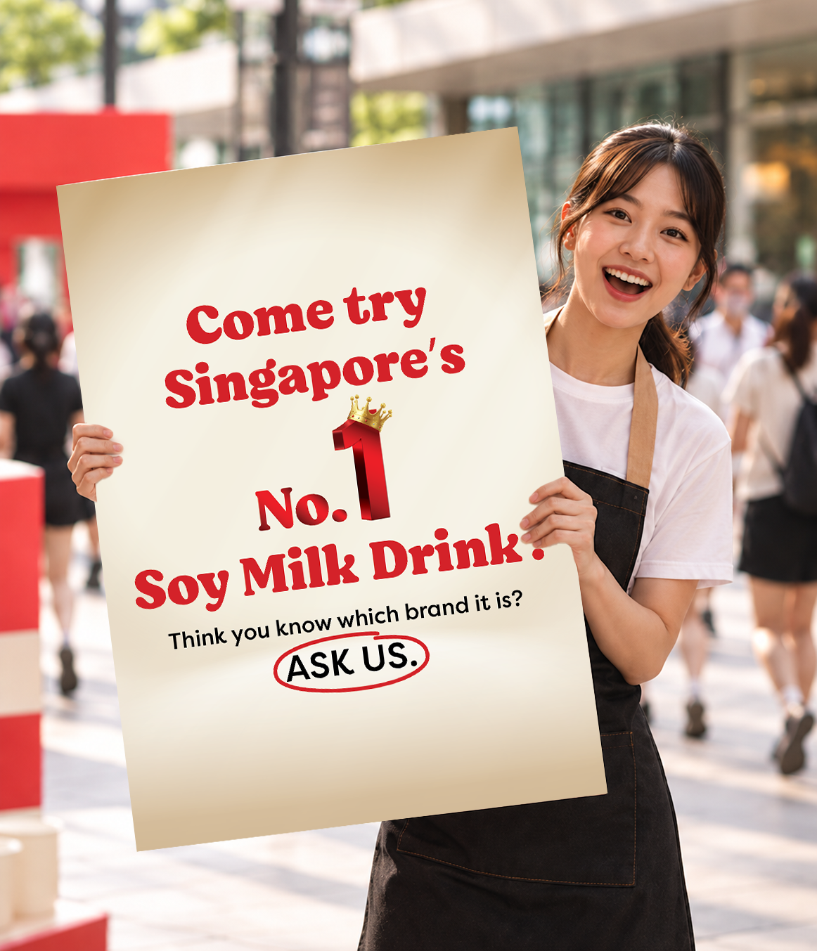 Vitasoy street activation — describe it in one sip